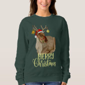 Musical Reindeer Rudolph Frohe Weihnachten lustig Sweatshirt (Vorderseite)