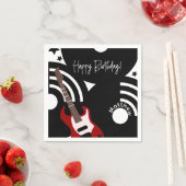 Musical Rock Star Electric Guitar Birthday Serviette (Beispiel)