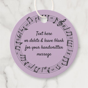 Musical Round Design Fevor Card Geschenkanhänger