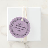 Musical Round Design Fevor Card Geschenkanhänger (Beispiel)