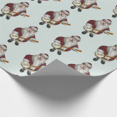 Musical Santa Claus Lieben zum Banjo spielen Geschenkpapier (Ecke)