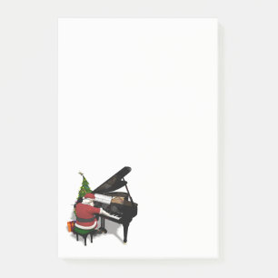 Musical Santa Claus Pianist Post-it Klebezettel