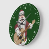Musical Santa Claus Playing Christmas Songs Große Wanduhr (Winkel)