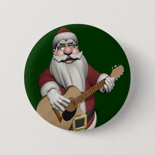 Musical Santa Claus spielen Weihnachtslieder Button (Vorderseite)