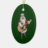 Musical Santa Claus spielen Weihnachtslieder Keramikornament (Links)