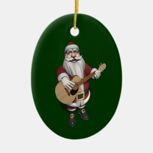 Musical Santa Claus spielen Weihnachtslieder Keramikornament (Vorne)