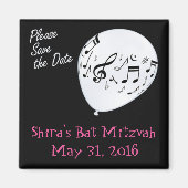 Musical Save the Date Bar or Bat Mitzvah Magnet (Vorne)
