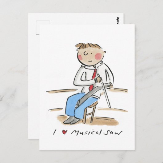 Musical Saw Postkarte (Vorne/Hinten)