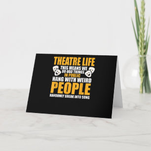 Musical Schauspieler Schauspielerin Nerd Drama Act Karte