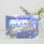 Musical Sky, Ihr eingeladen! Einladung (Stehend Vorderseite)