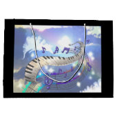 Musical Sky Piano Keys Große Geschenktüte (Rückseite)