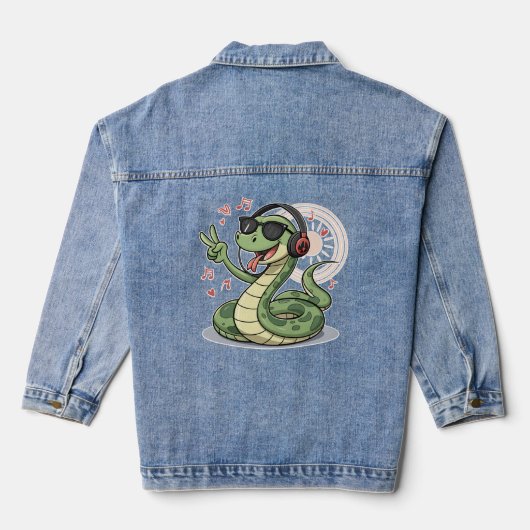 Musical Snake Vibes Jeansjacke (Rückseite)