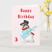 Musical Snowman Birthday Card - individuell anpass Karte (Gelbe Blume)