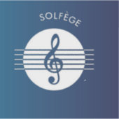 Musical Solfege Symbol-Aufkleber Aufkleber (Vorderseite)