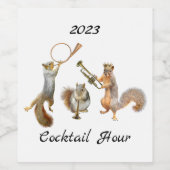 Musical Squirrels Wine Labels Weinetikett (Einzelnes Label)