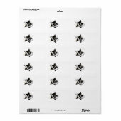 Musical Star Golden Notes Adressaufkleber (Vorne)