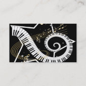 Musical Star golden notes Music Visitenkarte (Rückseite)