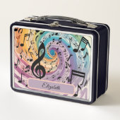 Musical Swirl Metall Brotdose (Vorderseite)