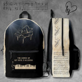 Musical Symphony Black und Tan Piano Rucksack
