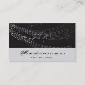 Musical Symphony Notes Song Singartist Visitenkarte (Vorderseite)