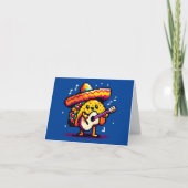 Musical Taco - Funny Pixel Art Mariachi Design Karte (Vorderseite)