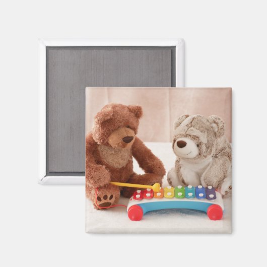Musical Teddy Bears Magnet (Vorderseite/Rückseite)