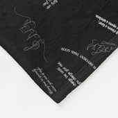Musical Theater Inspirational Quotes Black & White Fleecedecke (Ecke)