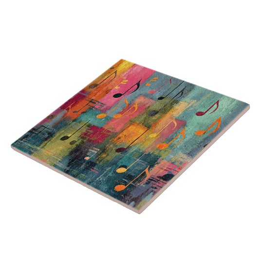 Musical Theme Abstract Art Fliese (Seite)