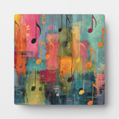 Musical Theme Abstract Art Fotoplatte (Vorderseite)