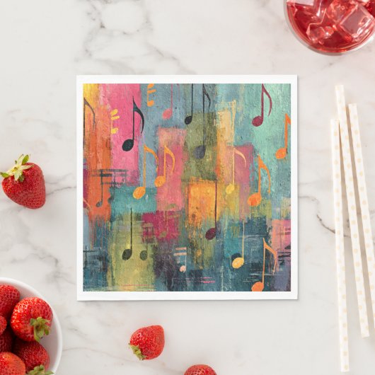 Musical Theme Abstract Art Serviette (Beispiel)