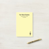 Musical Treble Clef Beruflich Musician Gelb Post-it Klebezettel (Auf Schreibtisch)