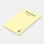 Musical Treble Clef Beruflich Musician Gelb Post-it Klebezettel (angewinkelt)