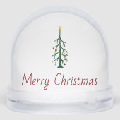 Musical Treble Clef Festive Merry Christmas  Schneekugeln (Rückseite)