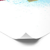 Musical treble clef notes with Sakura flowers Fotodruck (Ecke)