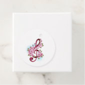 Musical treble clef notes with Sakura flowers Geschenkanhänger (Beispiel)