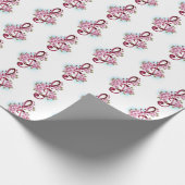 Musical treble clef notes with Sakura flowers Geschenkpapier (Ecke)