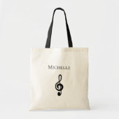 Musical Treble Clef Personalisiert Tragetasche (Vorne)