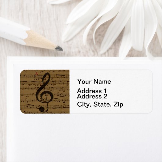 Musical Treble Clef Sheet Music Classic (Insitu)