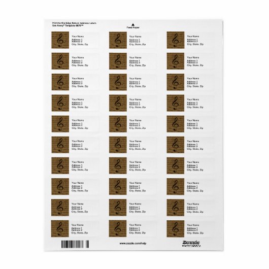 Musical Treble Clef Sheet Music Classic (Vorne)