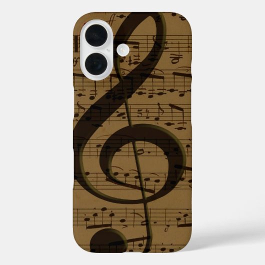 Musical Treble Clef Sheet Music Classic Case-Mate iPhone Hülle (Rückseite)
