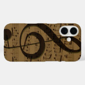 Musical Treble Clef Sheet Music Classic Case-Mate iPhone Hülle (Rückseite (Horizontal))
