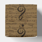 Musical Treble Clef Sheet Music Classic Geschenkschachtel (Oben)