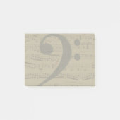 Musical Treble Clef Sheet Music Classic Post-it Klebezettel (Vorderseite)