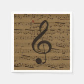 Musical Treble Clef Sheet Music Classic Serviette (Vorderseite)