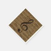 Musical Treble Clef Sheet Music Classic Serviette (Ecke)