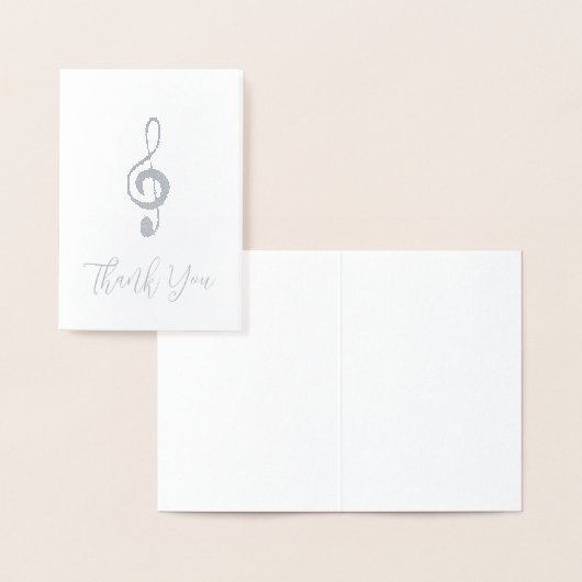 Musical Treble Clef Simple Folienkarte (Anzeige)