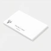 Musical Treble Clef Symbole Niedlich Schwarz-weiß Post-it Klebezettel (angewinkelt)