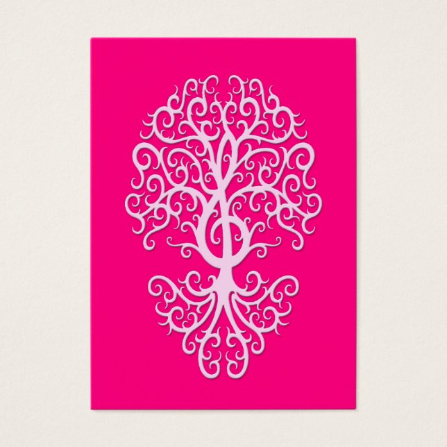 Musical Treble Clef Tree Pink (Vorderseite)
