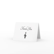 Musical Treble Clef Vielen Dank Grußkarte