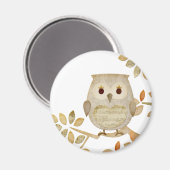 Musical Tree Owl Magnet (Vorderseite/Rückseite)